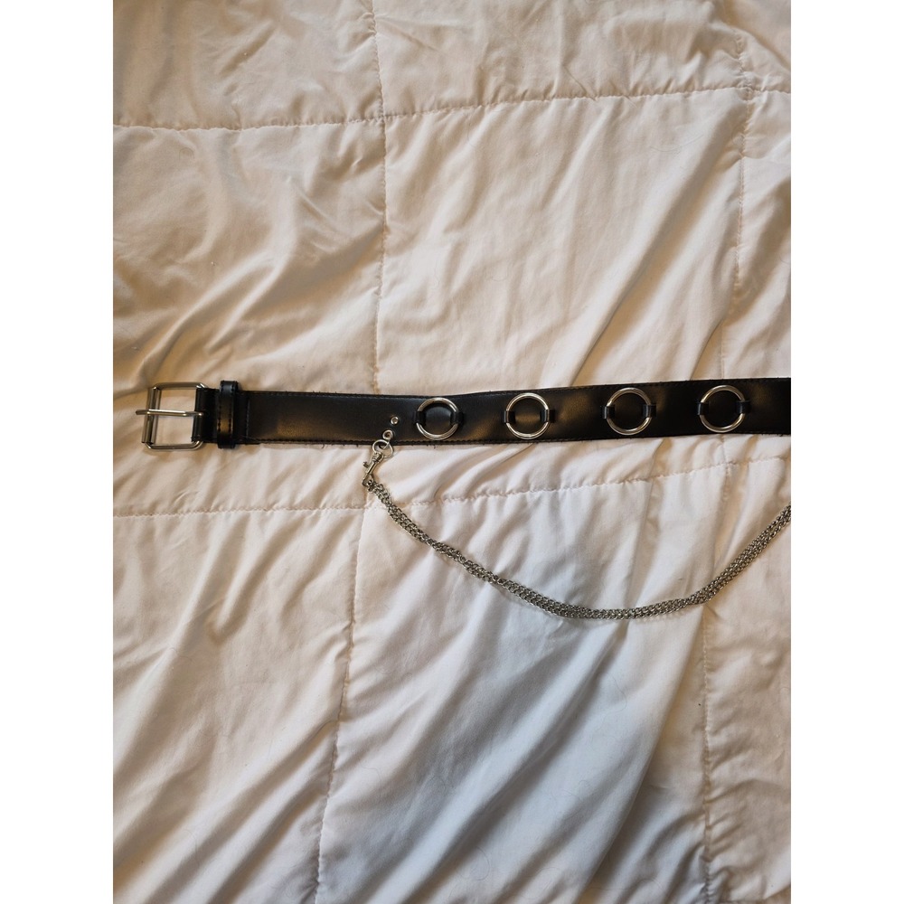 Black O-Ring Chain Waist Belt | Size Small | Punk Goth Adjustable Accessory